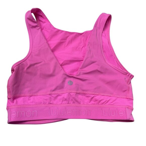 Lululemon Final Mile Crop Tank Top Barbie Pink Athletic Gym Yoga Athletic Size 4 - Picture 3 of 7